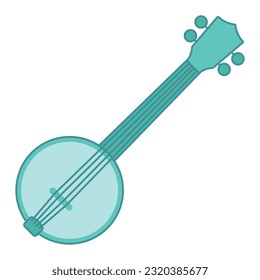 Isolated colored banjo musical instrument icon Vector illustration