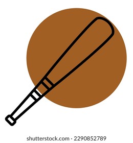 Isolated colored baseball bat sport icon Vector