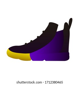 Isolated colored basketball shoe over a white background - Vector