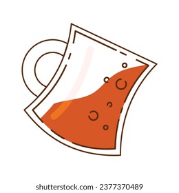 Icono de taza de cerveza de color aislado Vector