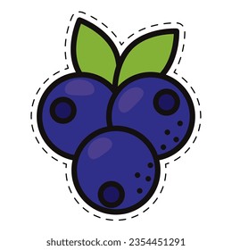 Isolated colored blueberry icon Flat style Vector