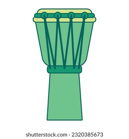 Isolated colored bongo drum musical instrument icon Vector illustration