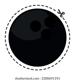 Isolated colored bowling ball sport icon Vector