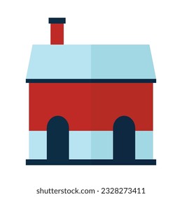 Isolated colored building flat style vector illustration 
