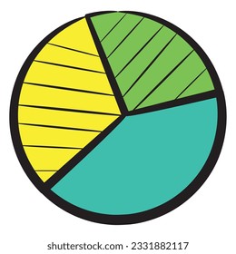 Icono de esbozo de gráfico empresarial de color aislado Vector