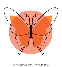 Isolated colored butterfly icon Vector illustration