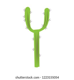 Isolated colored cactus image. Vector illustration design