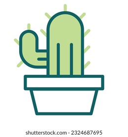 Isolated colored cactus on a pot gardening icon Vector illustration