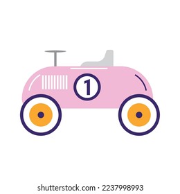 Isolated colored car toy icon Vector