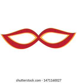 Isolated colored carnival mask on a white background - Vector