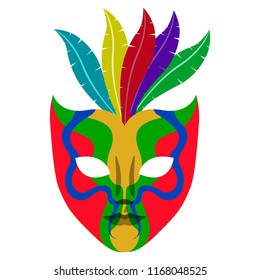 Isolated colored carnival mask. Vector illustration design