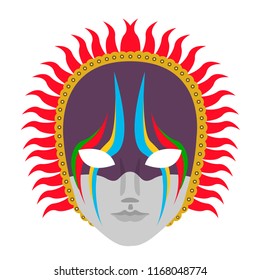 Isolated colored carnival mask. Vector illustration design