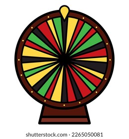 Einzeln farbiges Casino Roulette Symbol Vektorgrafik