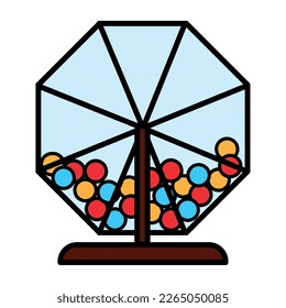 Isolated colored casino roulette icon Vector
