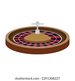 Isolated colored casino roulette icon Vector