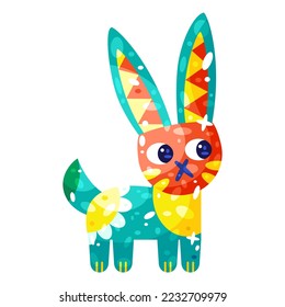 Isolated colored cat alebrije icon Vector
