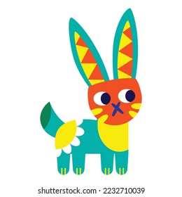 Isolated colored cat alebrije icon Vector