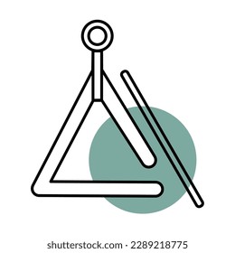 Esbozo de niños de color aislado del icono del triángulo Vector