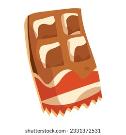 Isolated colored chocolate candy bar sketch icon Vector