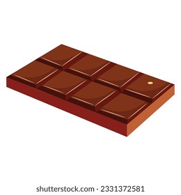 Isolated colored chocolate candy bar Vector