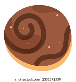Isolated colored chocolate candy sketch icon Vector