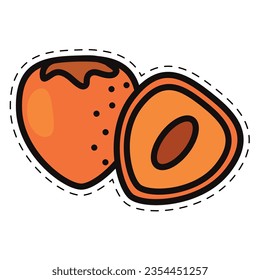 Isolated colored chontaduro fruit icon Flat style Vector