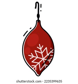 Isolated colored christmas ball with texture Vector