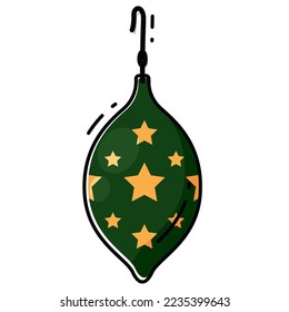 Isolated colored christmas ball with texture Vector