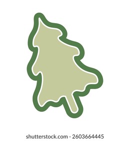 Isolated colored christmas tree icon Vector