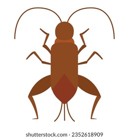 Isolated colored cockroach insect animal icon Vector