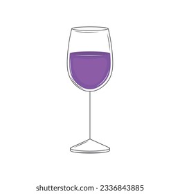 Isolated colored cocktail glass icon Vector illustration