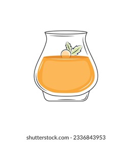 Isolated colored cocktail glass icon Vector illustration