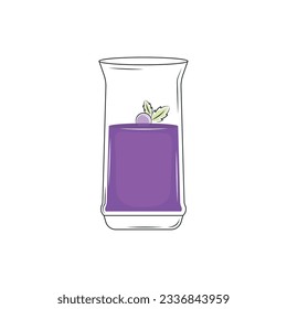 Isolated colored cocktail glass icon Vector illustration