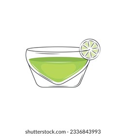 Isolated colored cocktail glass icon Vector illustration