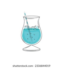 Isolated colored cocktail glass icon Vector illustration