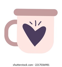 Isolated colored coffee cup sketch icon Vector
