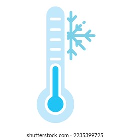 Isolated colored cold thermometer icon Vector
