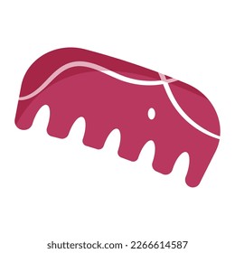 Isolated colored comb sketch icon Vector