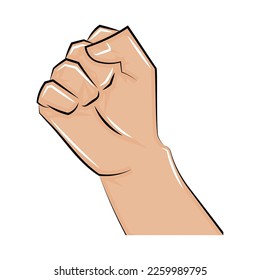 Isolated colored comic protest hand gesture Vector illustration