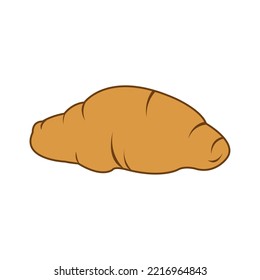 Isolated colored croissant icon Flat design Vector