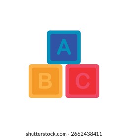 Isolated colored cube toy icon Flat design Vector illustration