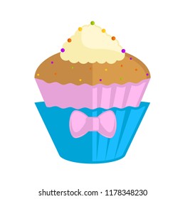 Isolated colored cupcake icon