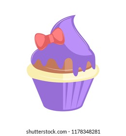Isolated colored cupcake icon