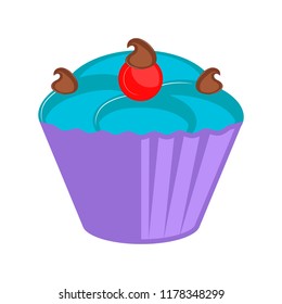 Isolated colored cupcake icon