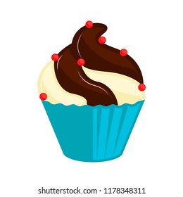 Isolated colored cupcake icon