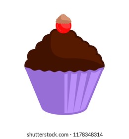 Isolated colored cupcake icon