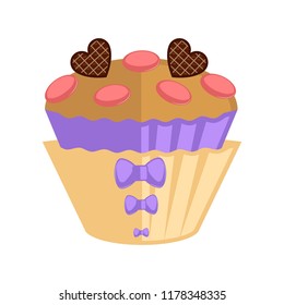 Isolated colored cupcake icon