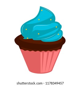 Isolated colored cupcake icon