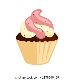 Isolated colored cupcake icon