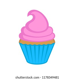 Isolated colored cupcake icon